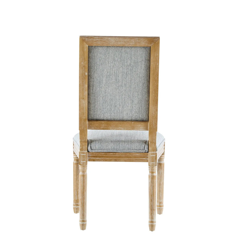 French Country Style Dining Chair With Upholstered Seating And Fluted Legs by HouseOfZazla