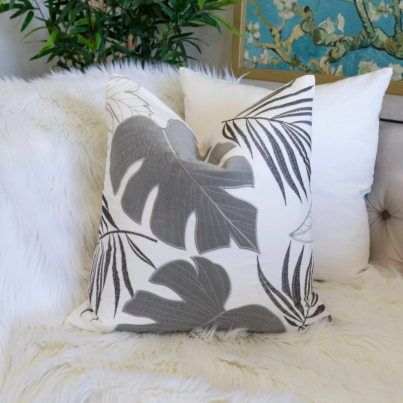 Autumn Vibes Leaf Accent Pillow by HouseOfZazla