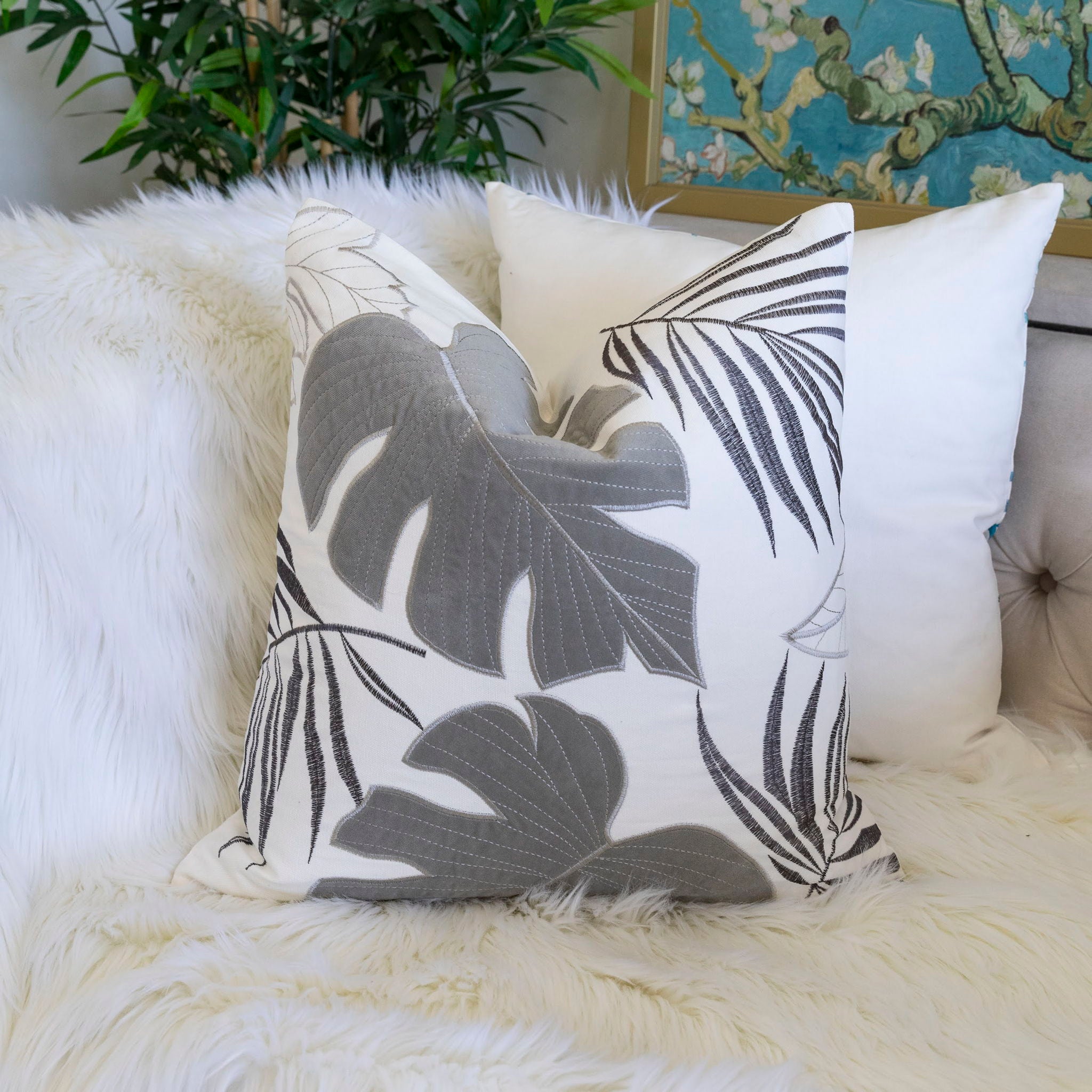 Autumn Vibes Leaf Accent Pillow by HouseOfZazla
