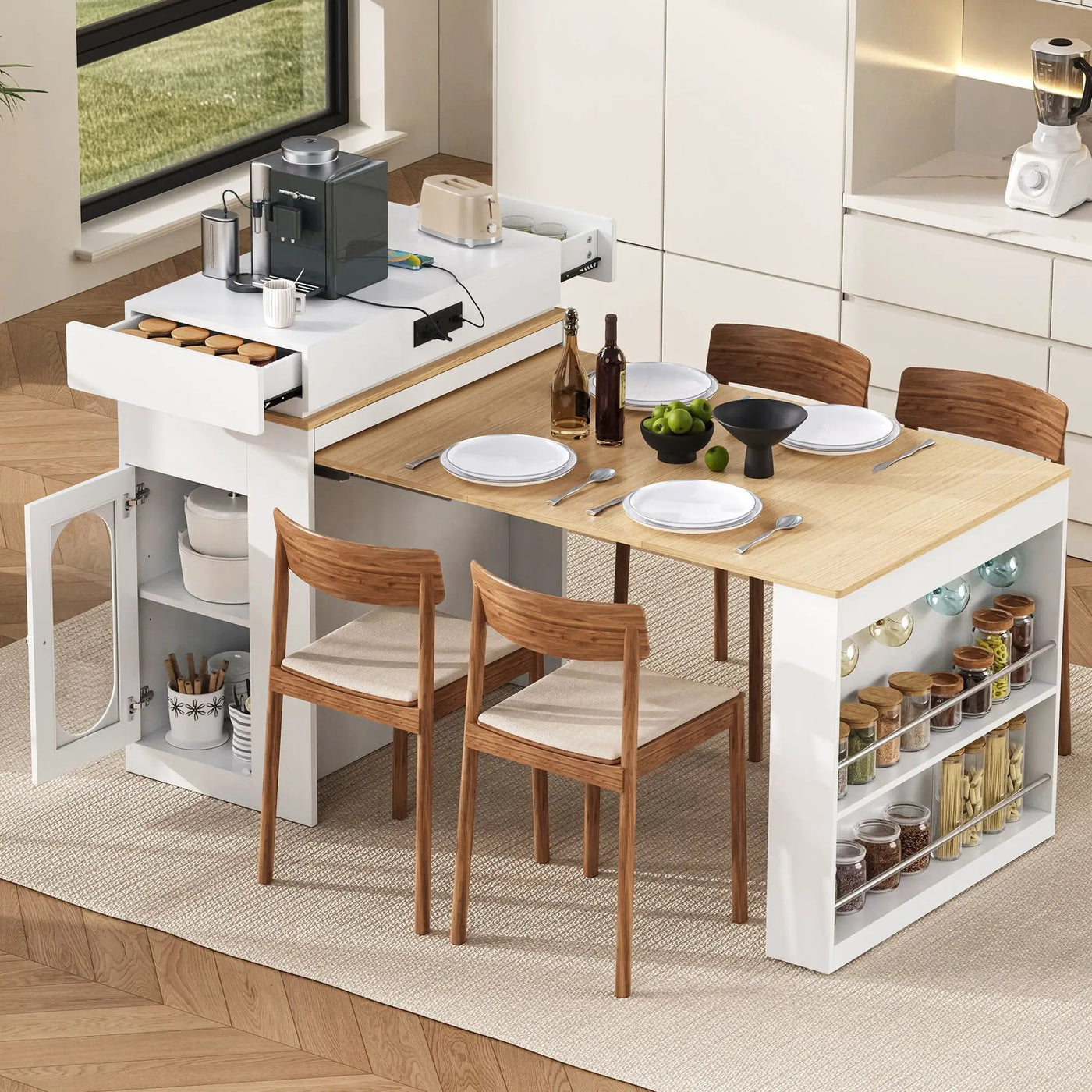 Extendable Dining Table With Folding Top by HouseOfZazla