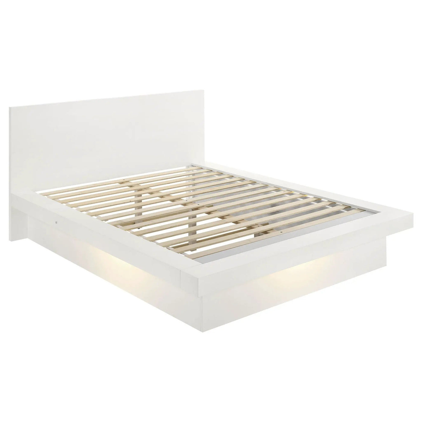 Tokyo - LED Panel Bed With Structured Headboard by HouseOfZazla