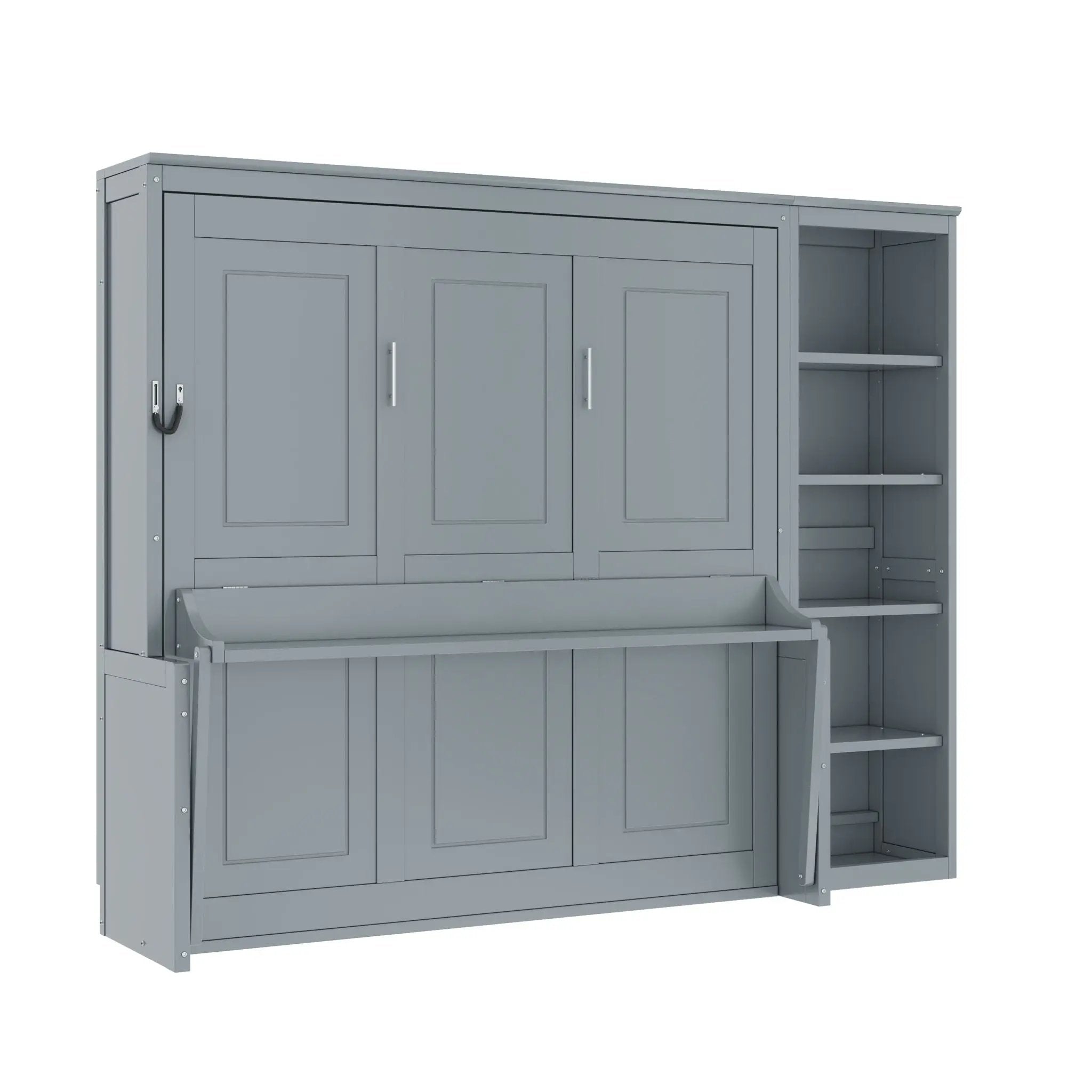 Sturdy Murphy Bed With Desk And Bookshelf by Unique Piece Furniture