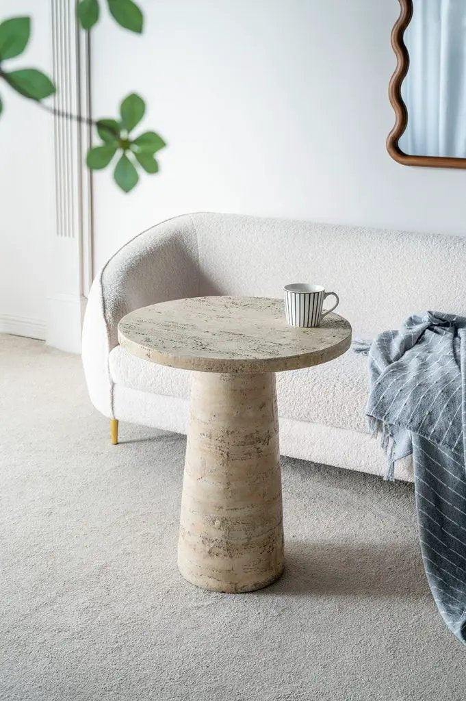 Round Side Table With Pedestal Base by Unique Piece Furniture