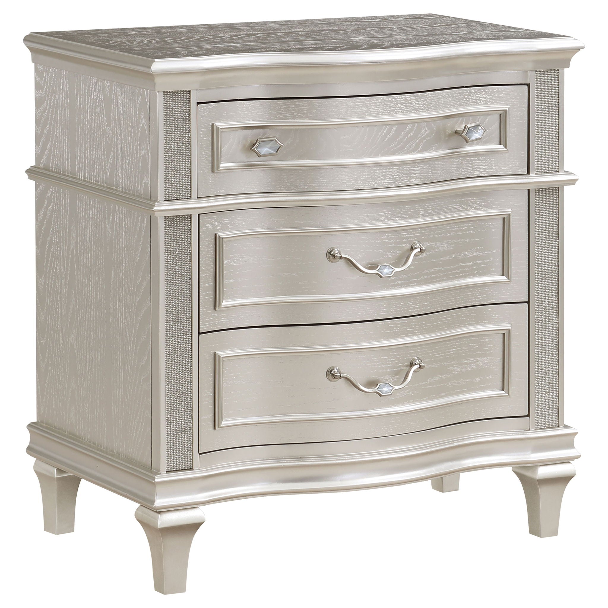 Evangeline - 3 Drawer Nightstand - Oak by HouseOfZazla