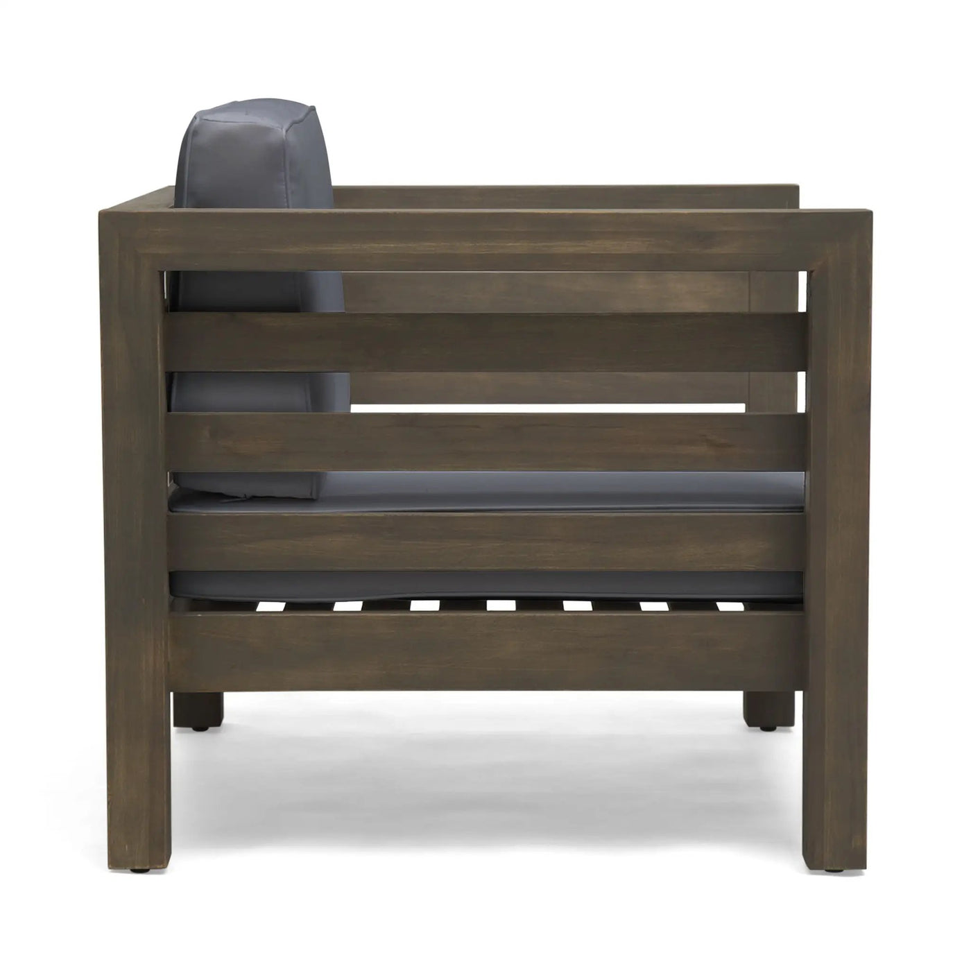 Outdoor Acacia Wood Patio Chair With Fabric Cushion by HouseOfZazla