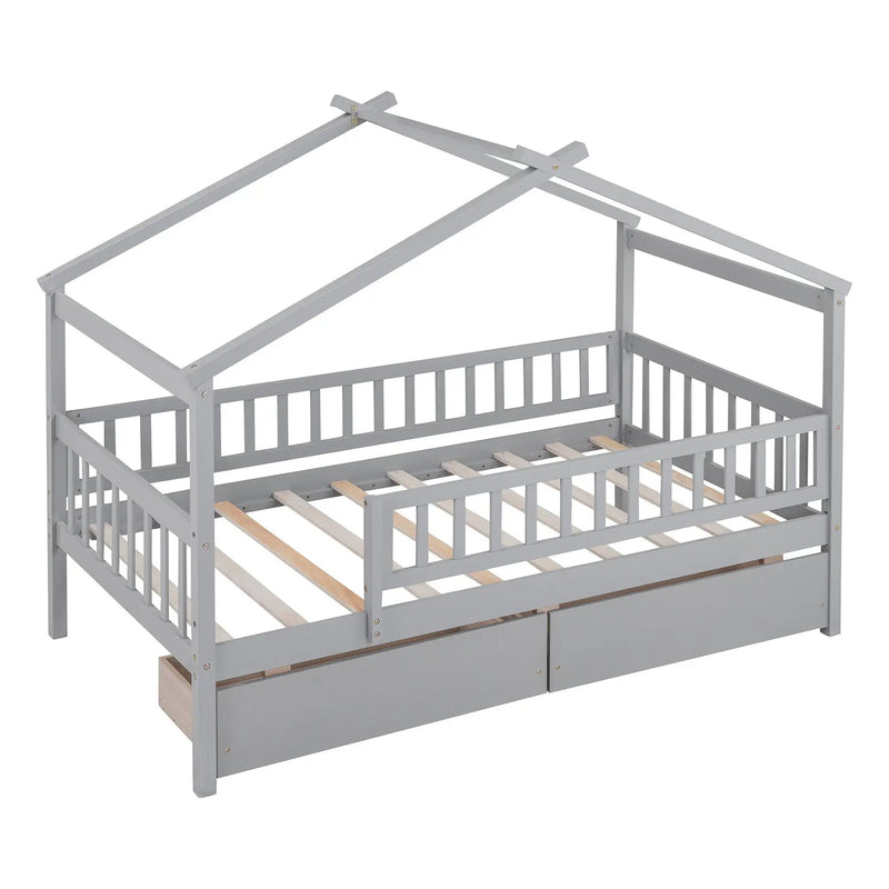 House Bed With 2 Drawers by HouseOfZazla