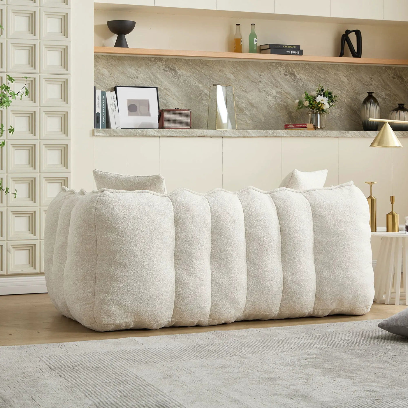Cozy Beanbag Chair With High Resilience Foam Core For 2 by Unique Piece Furniture