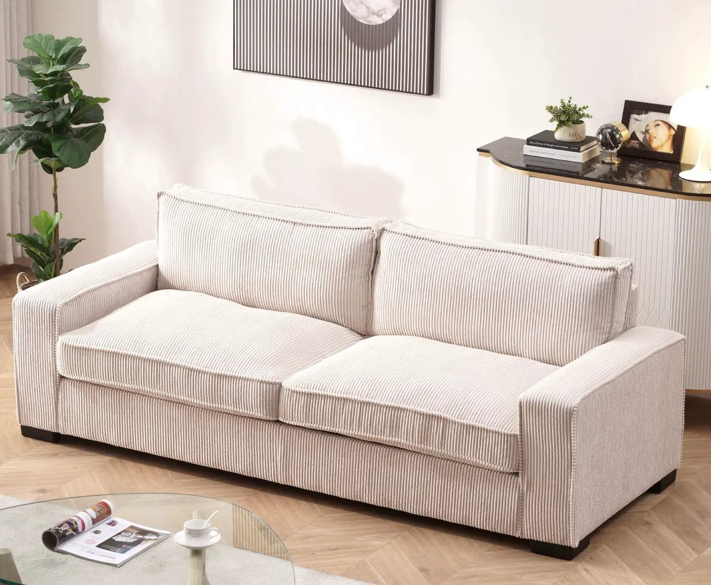 Luxe - Sofa With Sleek Design, Spacious And Comfortable 3 Seater Couch by Unique Piece Furniture