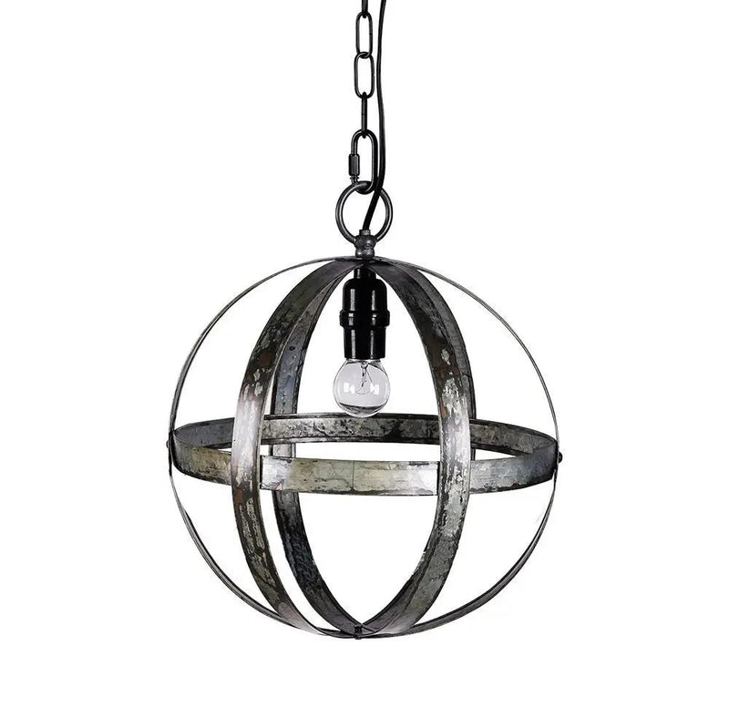 Metal Chandelier, Hanging Light Fixture With Adjustable Chain For Kitchen, Bulb Not Included - Gray by Unique Piece Furniture