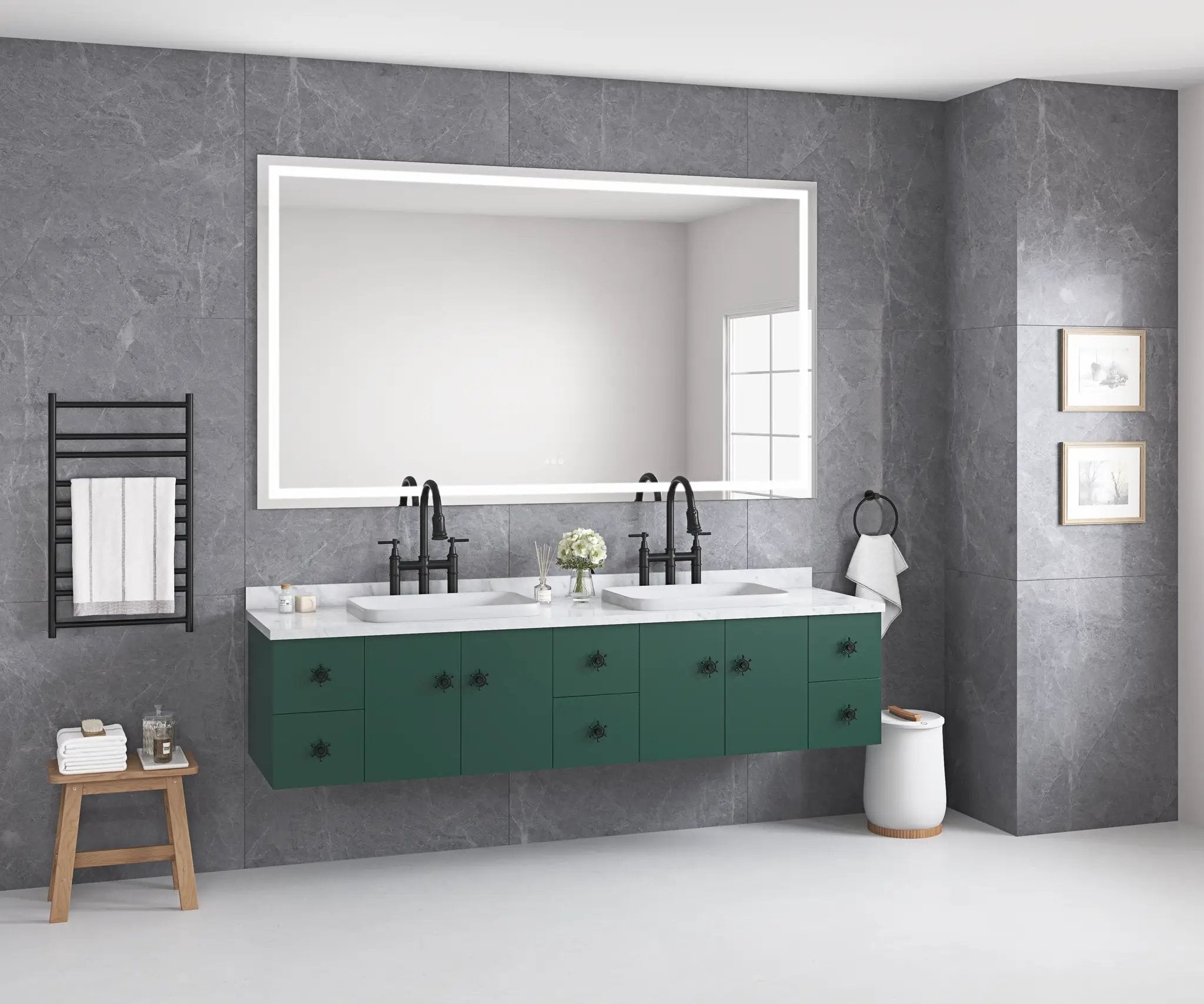84 x 48 Inch LED Bathroom Mirror by HouseOfZazla
