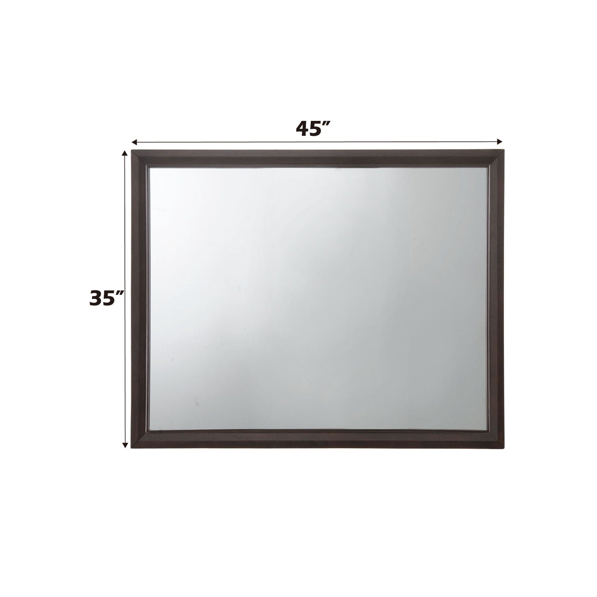 Madison Mirror with Sleek Wood Frame - Espresso, photo 2 of 4
