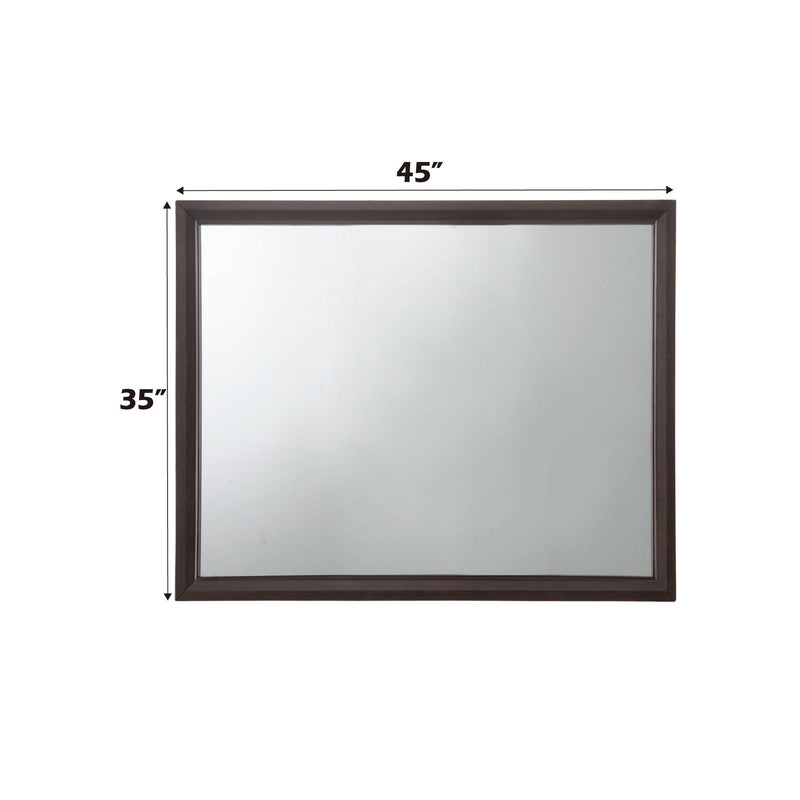 Madison Mirror with Sleek Wood Frame - Espresso, photo 2 of 4