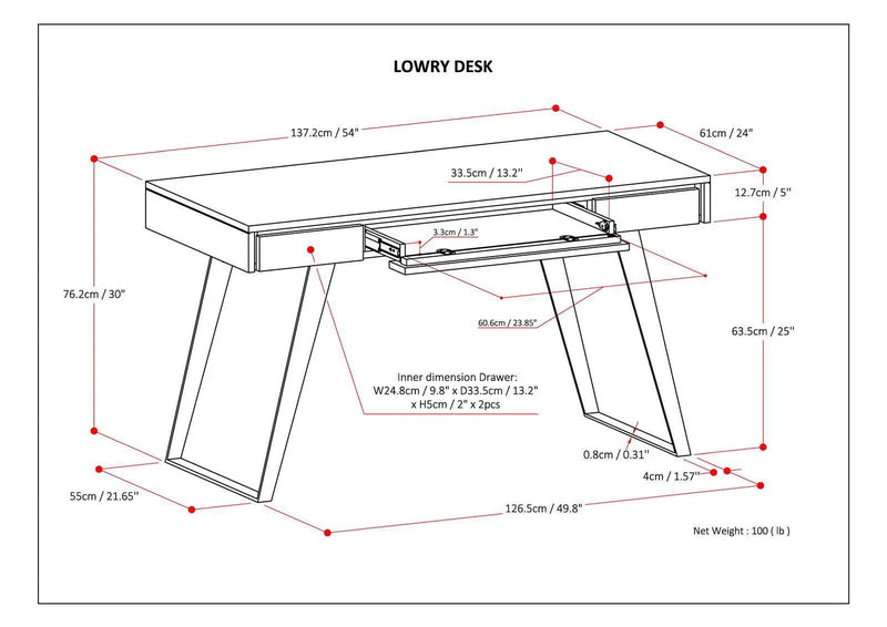 Lowry - Handcrafted Desk by Unique Piece Furniture