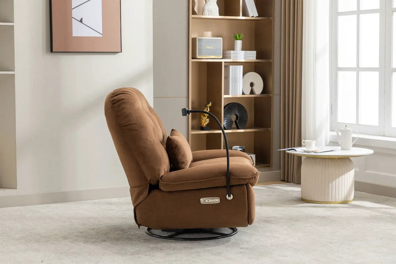 Power Recliner Swivel Glider USB Charger With tooth Music Player, Sleep, Working, Game And Leisure by Unique Piece Furniture
