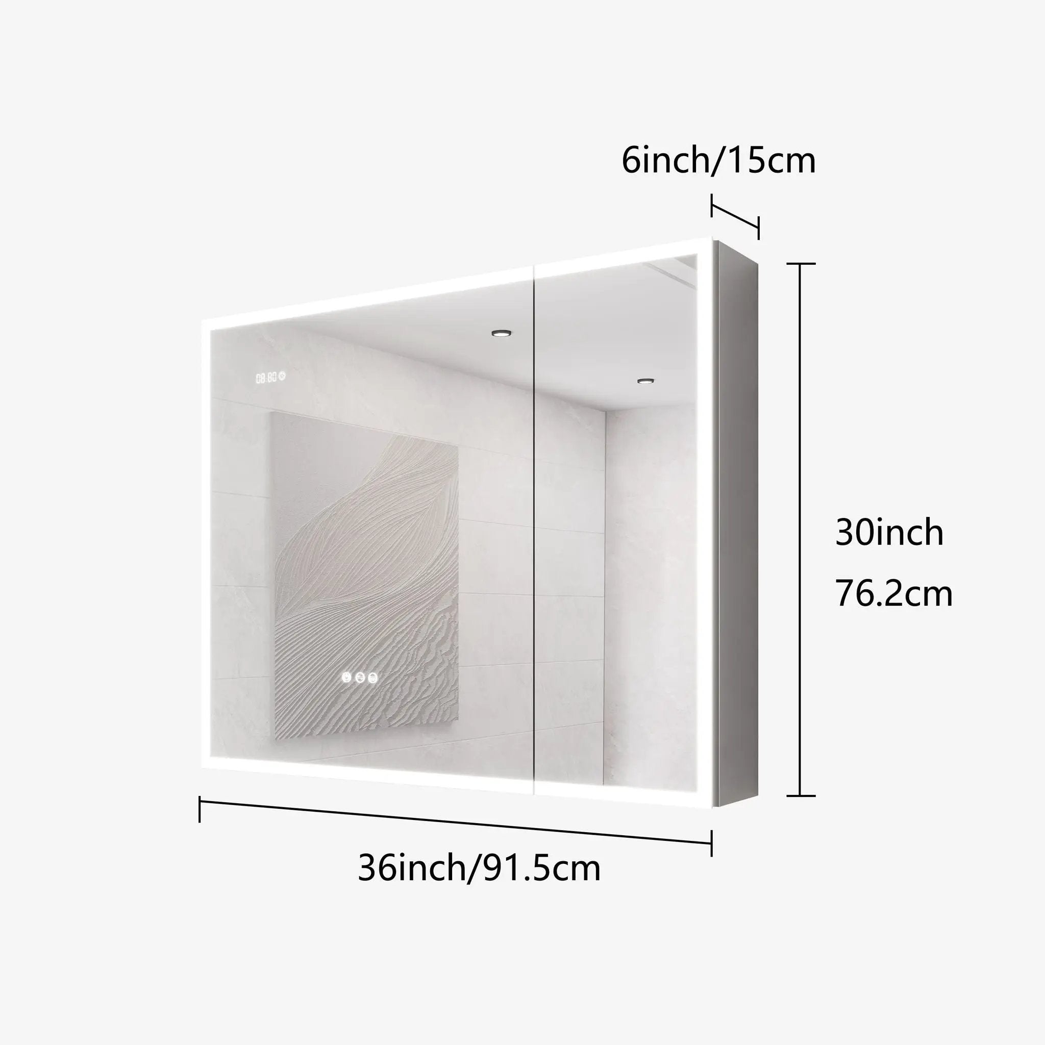 Bathroom Medicine Cabinet With Lights, LED Medicine Cabinet With Mirror, Lighted Medicine Cabinet With Defogger by Unique Piece Furniture