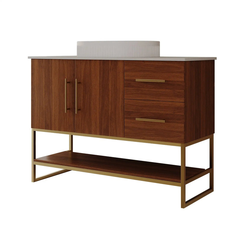 36" Modern Bathroom Vanity with Ceramic Vessel Sink by HouseOfZazla