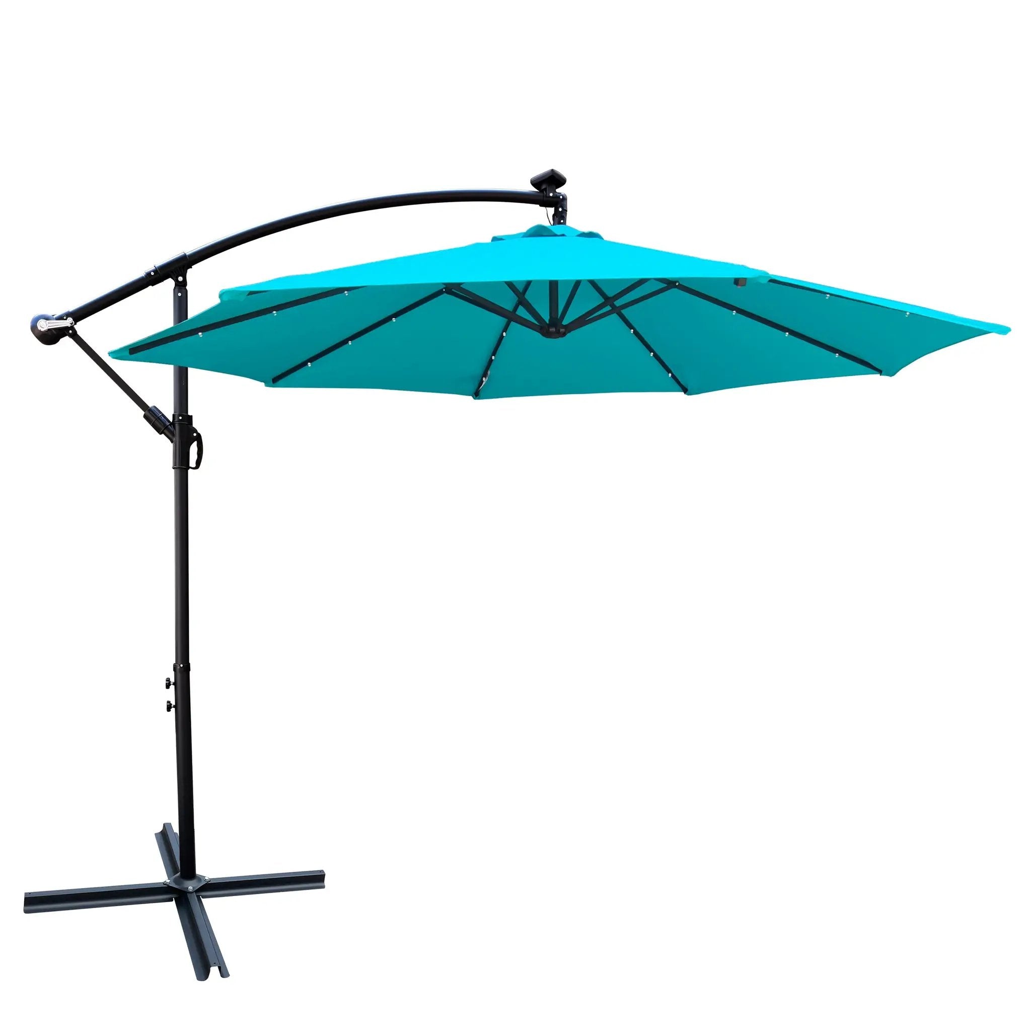 10 ft Outdoor Patio Umbrella Solar Powered LED Lighted Sun Shade by HouseOfZazla