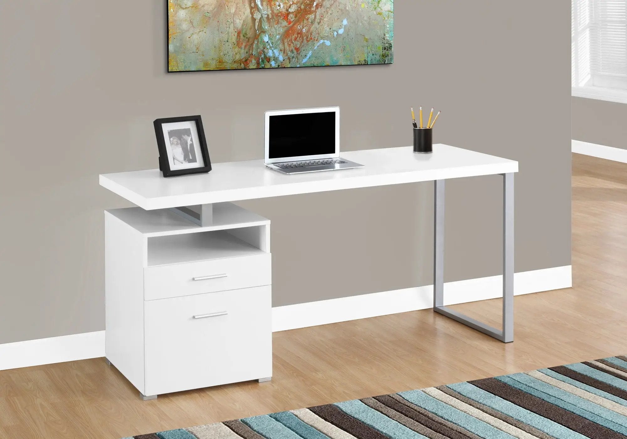 Computer Desk for Home Office with Storage Drawers by HouseOfZazla