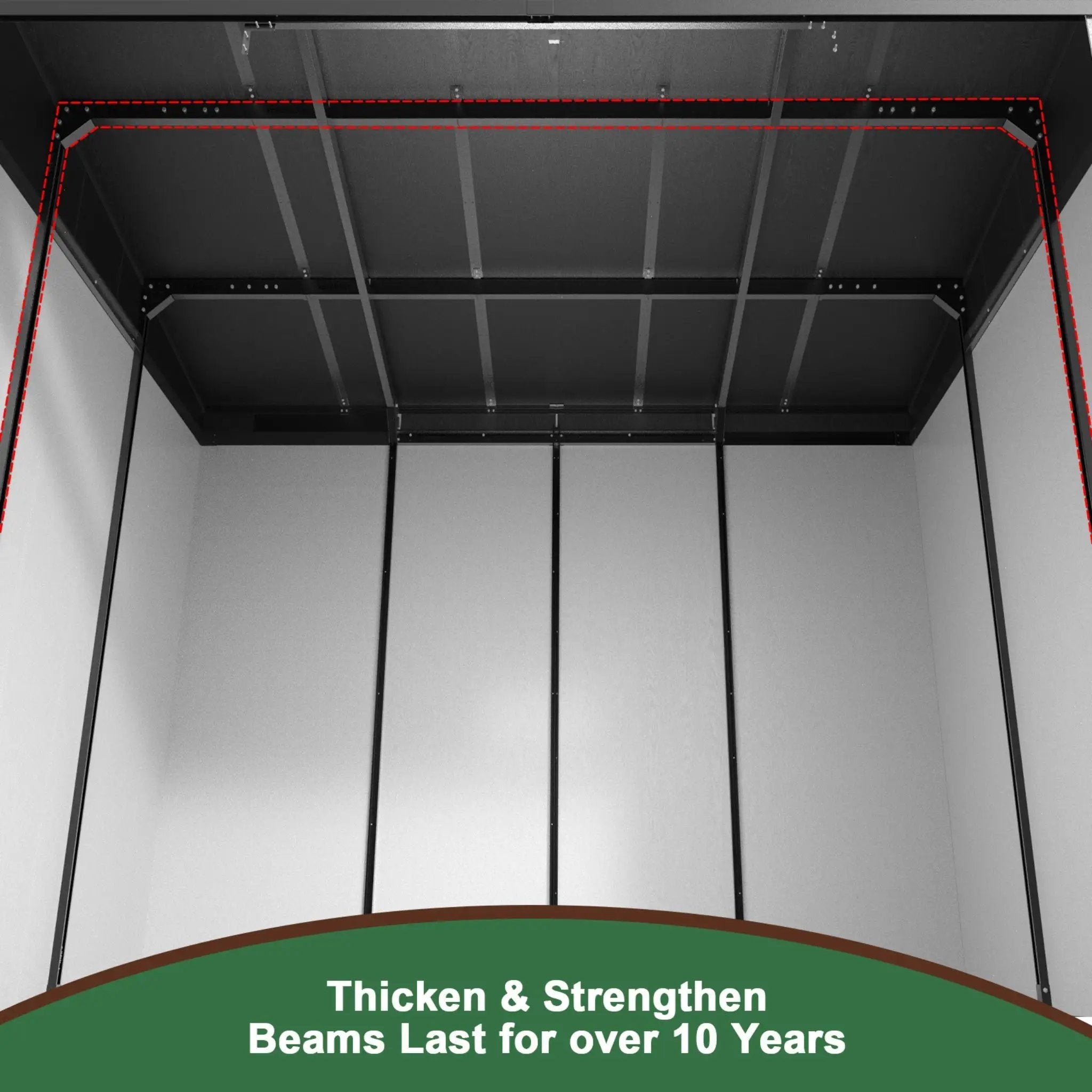 [07X10FT] Alora Heavy-Duty Weather-Resistant Polypropylene Storage Shed With Floor And Reinforced Steel Frame (SAK67455) by SAKSBY WHOLESALE