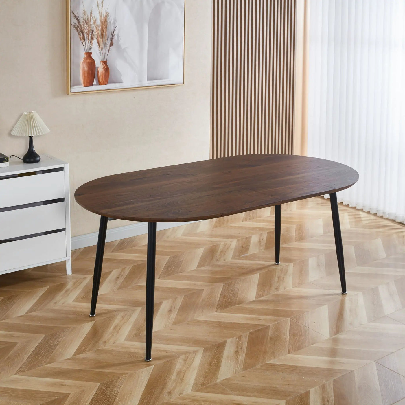 Extensible Table, Dining Table, Office Table, Coffee Table Metal Leg by HouseOfZazla