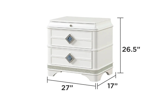 Laguna Modern Style 2-Drawer Nightstand