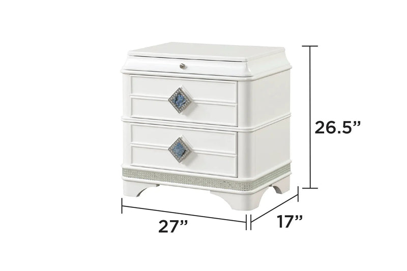 Laguna Modern Style 2-Drawer Nightstand by HouseOfZazla