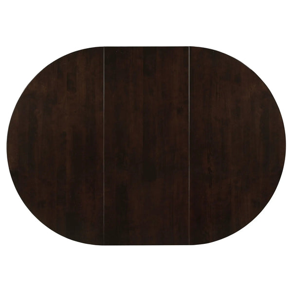 Gabriel Oval 60-inch Extension Leaf Dining Table Cappuccino, photo 2 of 7