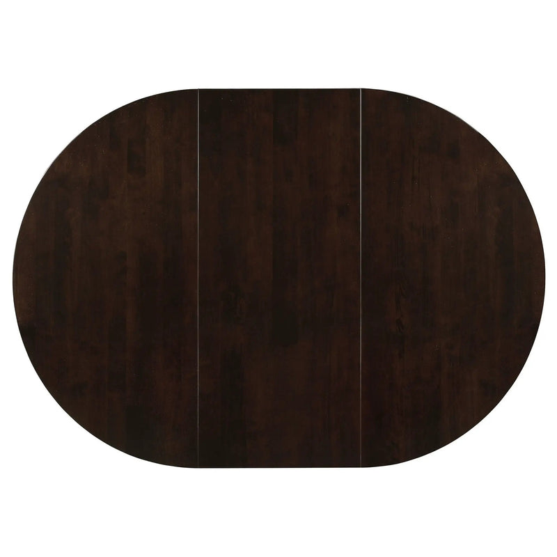 Gabriel Oval 60-inch Extension Leaf Dining Table Cappuccino by Unique Piece Furniture