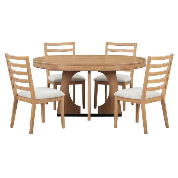 Round Dining Table Set For 4 With Chairs