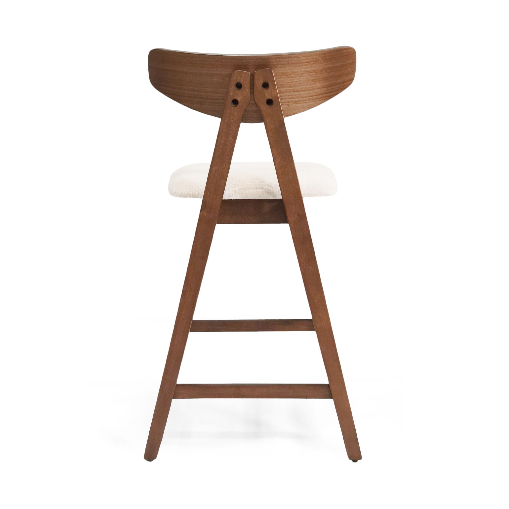 Mid Century Modern Counter Stool With V Shape Frame And Upholstered Seating by HouseOfZazla