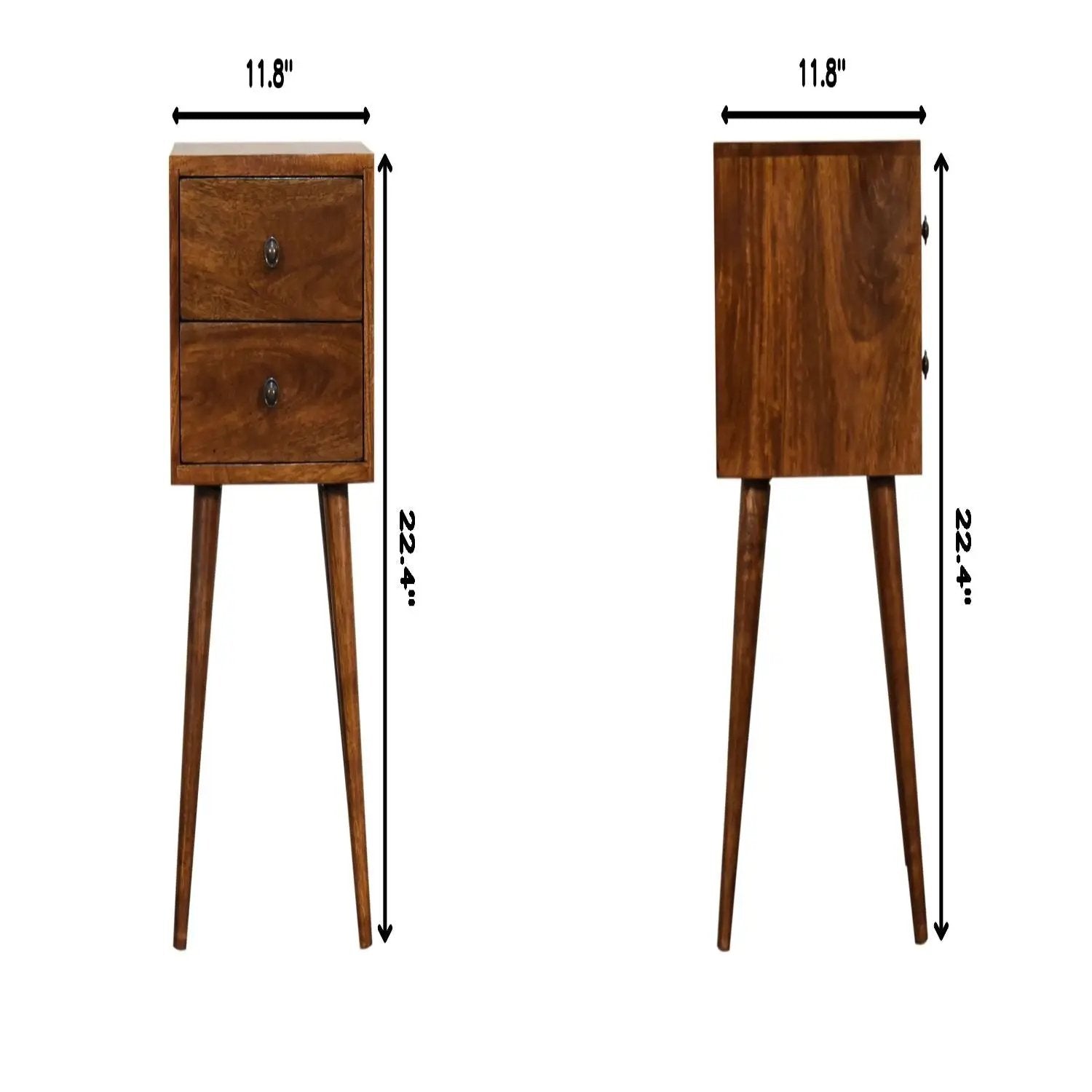 Mini 2 Drawer Nightstand by HouseOfZazla