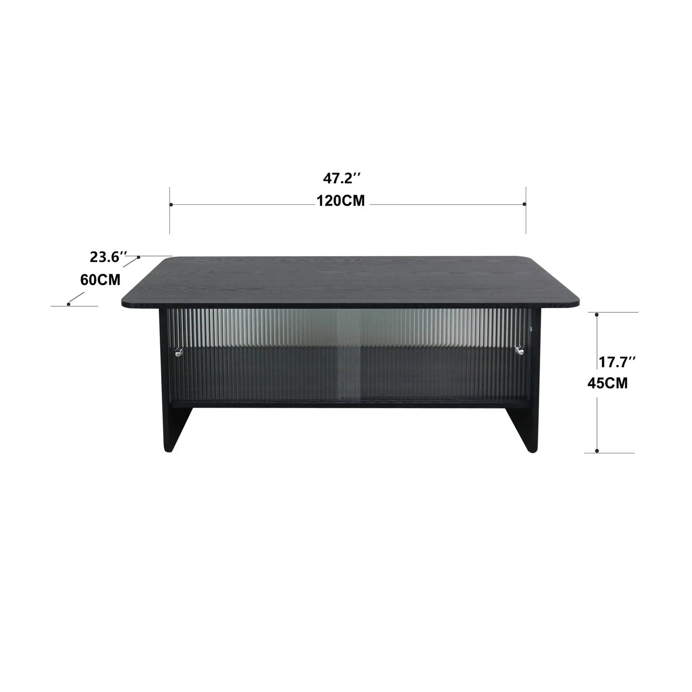 Rectangular Coffee Table With Sliding Door Storage Center by HouseOfZazla