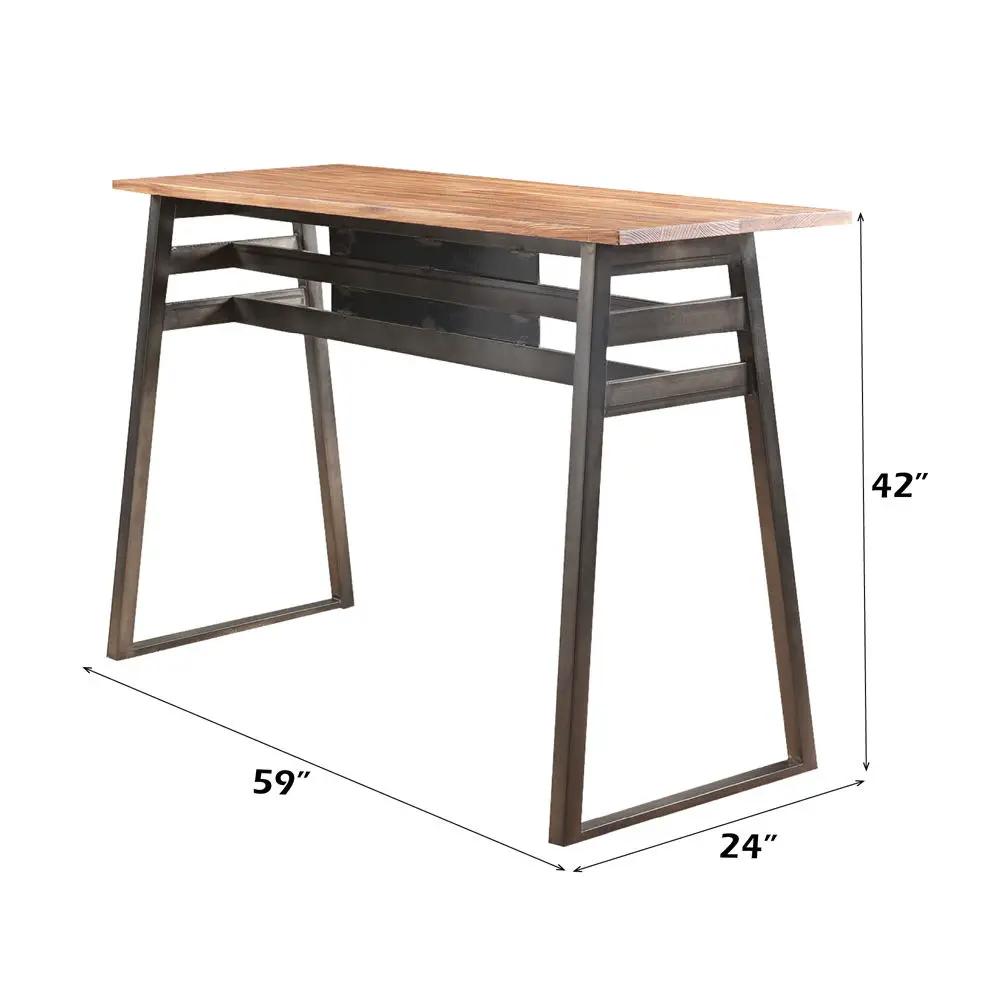 Scarus - Bar Table - Natural & Gunmetal by Unique Piece Furniture