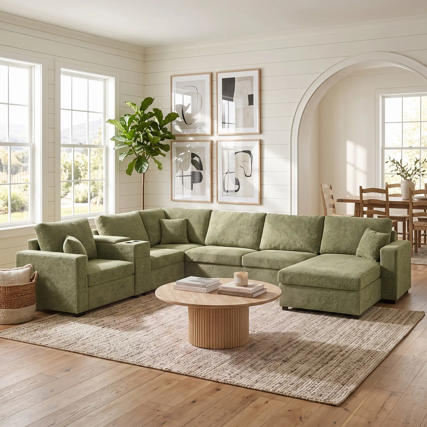 5-Seat Modular Sectional Sofa Couch by HouseOfZazla