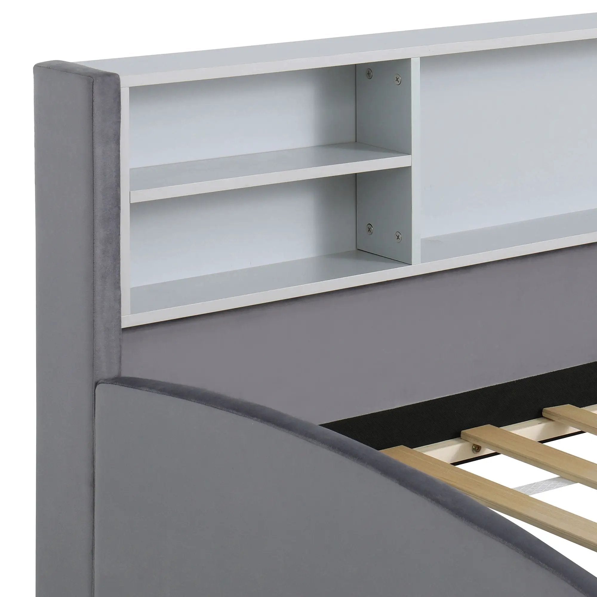 Luxurious Upholstered Platform Bed With Storage Drawers by HouseOfZazla