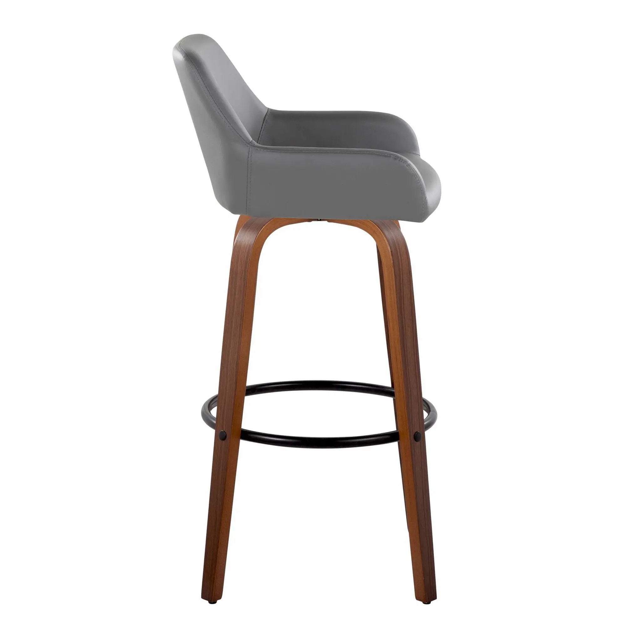 Daniella - Contemporary Fixed Height, Barstool & Swivel And Round Footrest (Set of 2) by Unique Piece Furniture