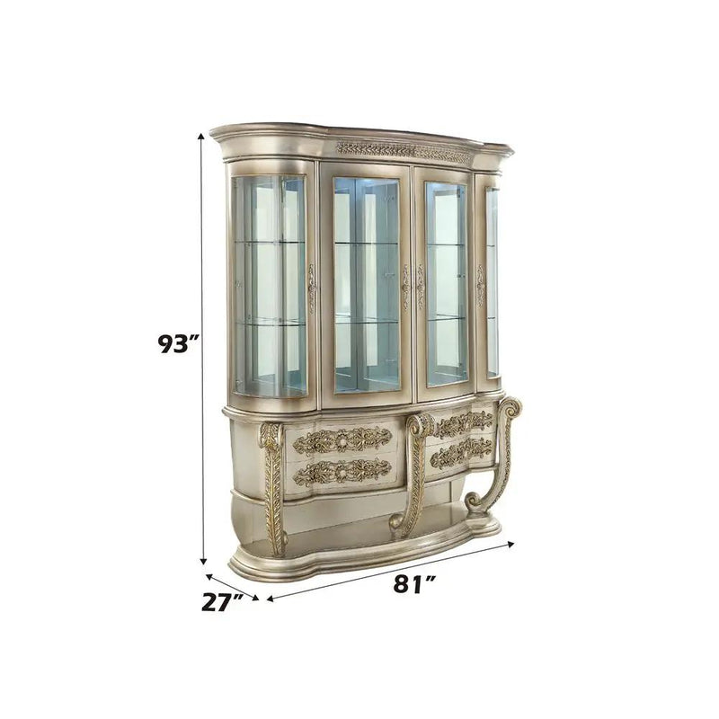 Danae - Curio - Champagne & Gold by Unique Piece Furniture