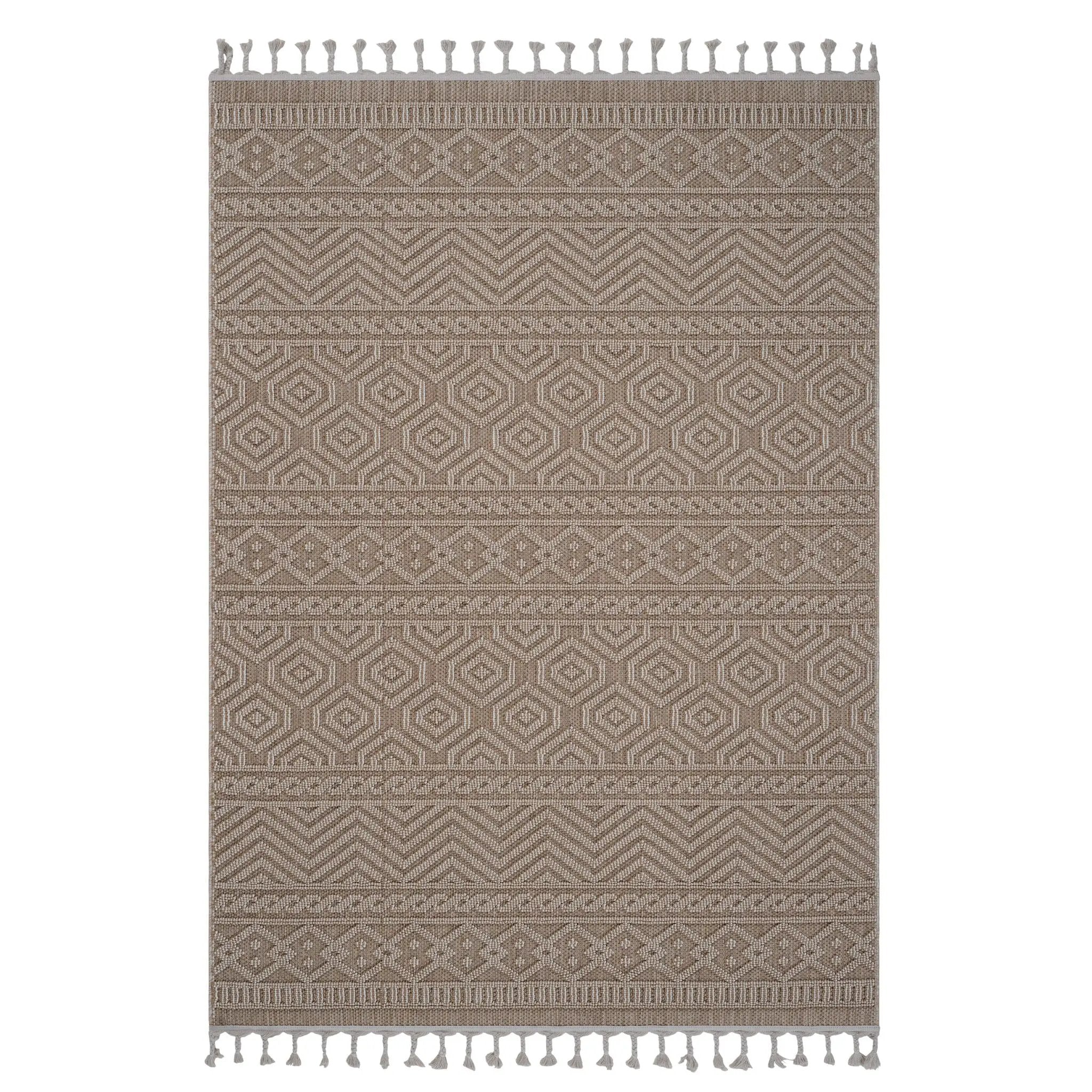 Guros - 8' X 10' Geometric Indoor / Outdoor Area Rug - Mocha by Unique Piece Furniture