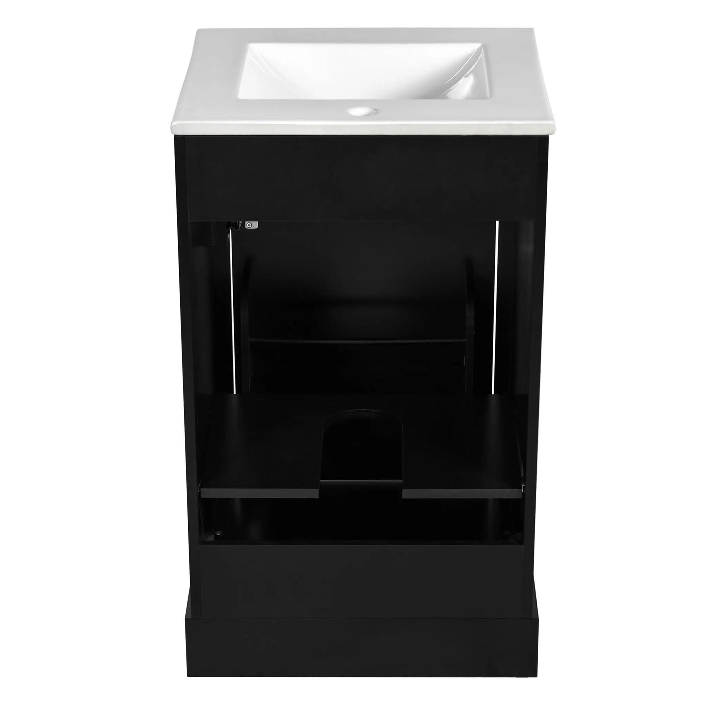 Elegant Bathroom Vanity With Ceramic Sink, Soft Close Door, Adjustable Shelf by HouseOfZazla