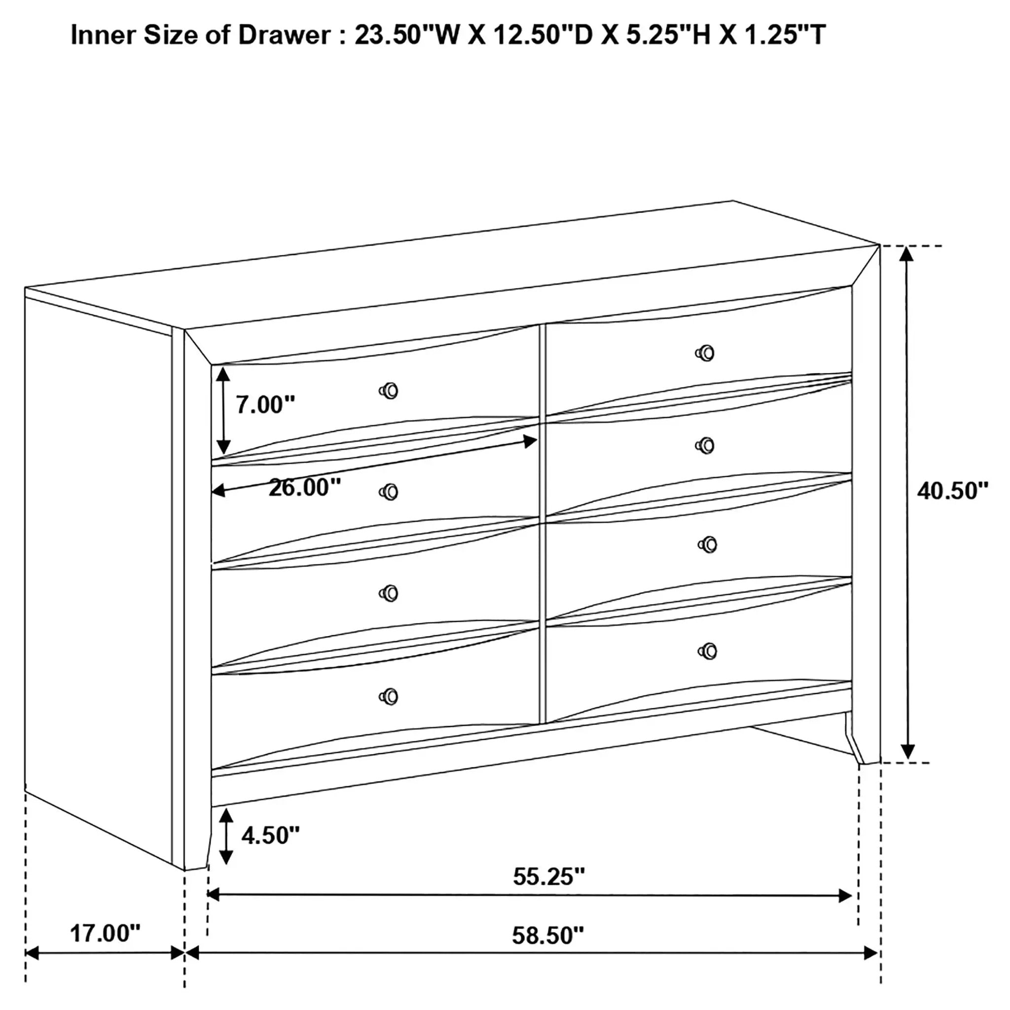 Briana 8-drawer Dresser Black by Unique Piece Furniture