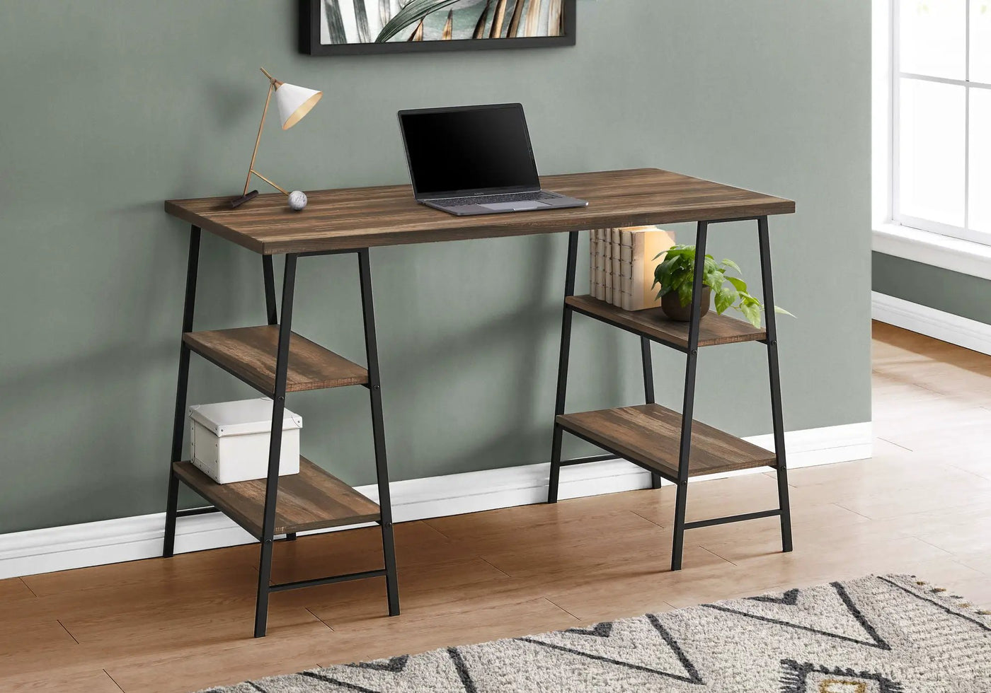 Computer Desk For Home Office, Laptop, Storage Shelves, Contemporary & Modern by Unique Piece Furniture