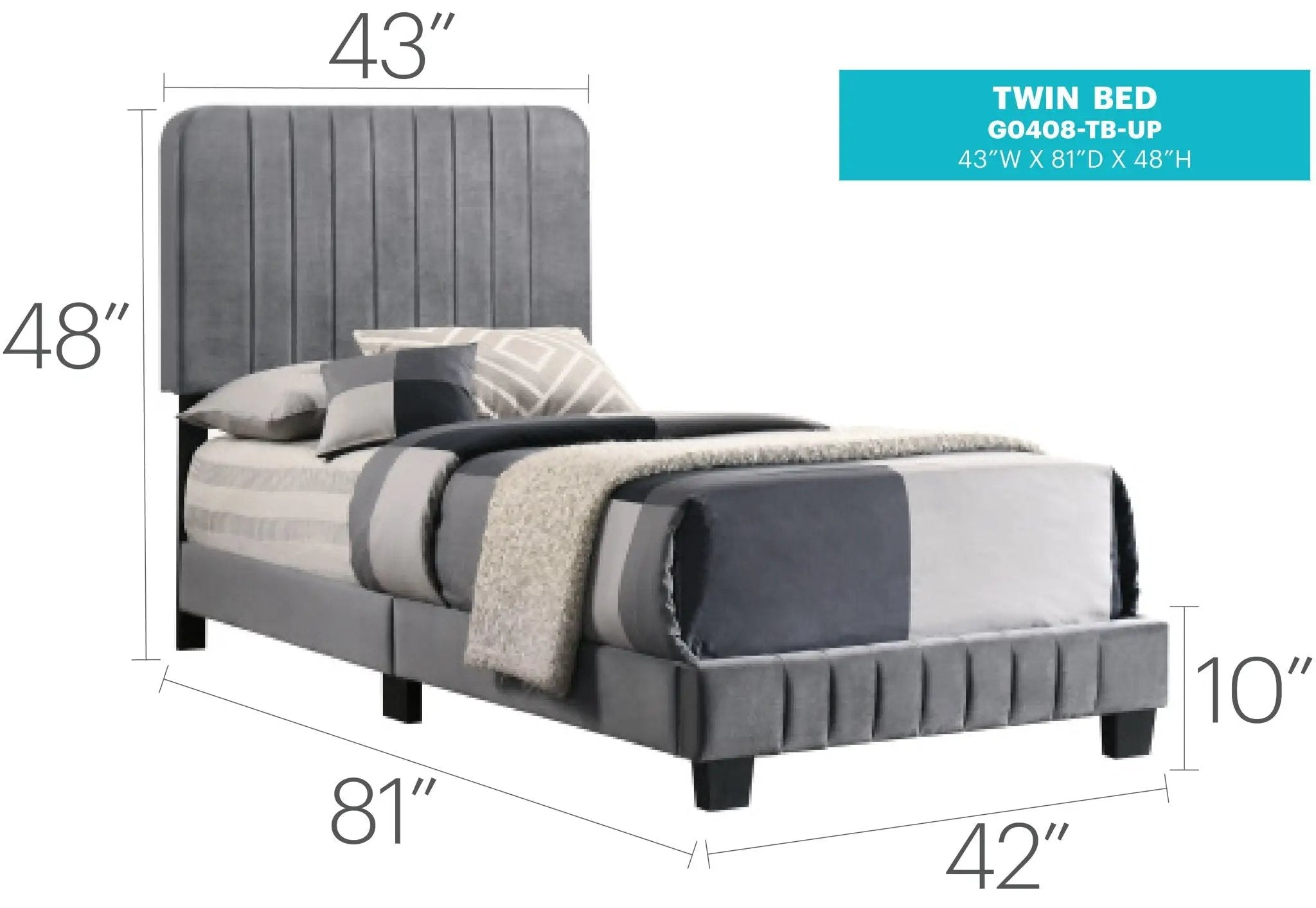 Channel Tufted Bed by Unique Piece Furniture