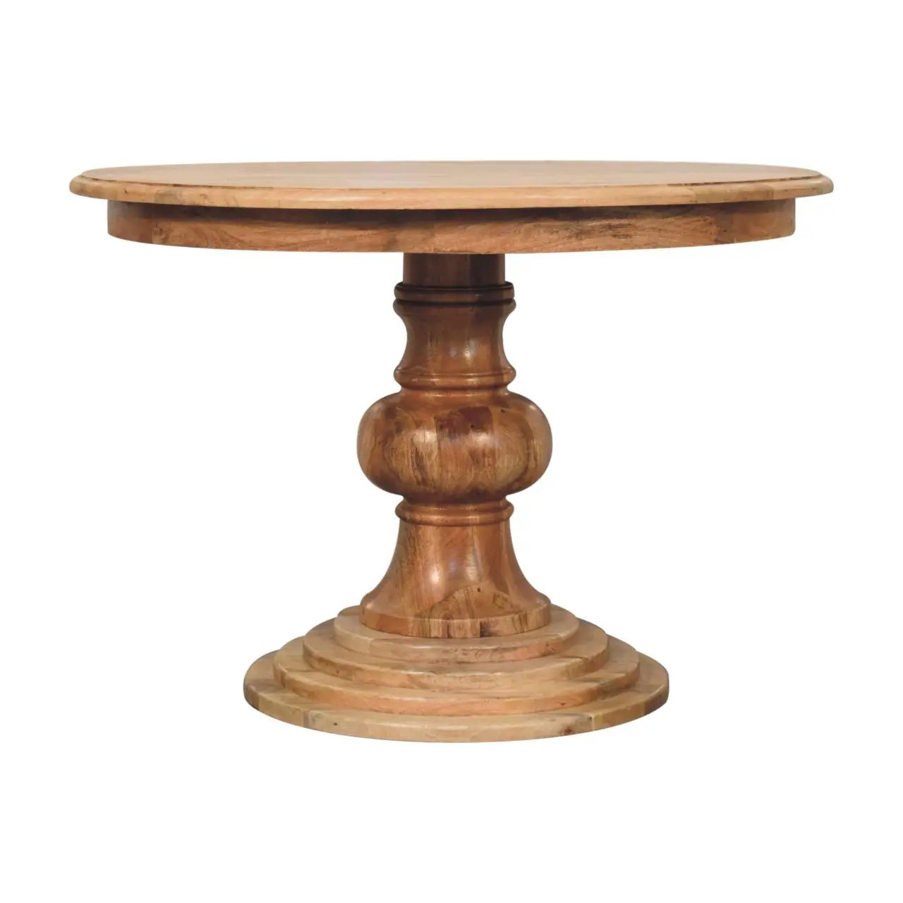 Solid Wood Round Turned Dining Table by HouseOfZazla