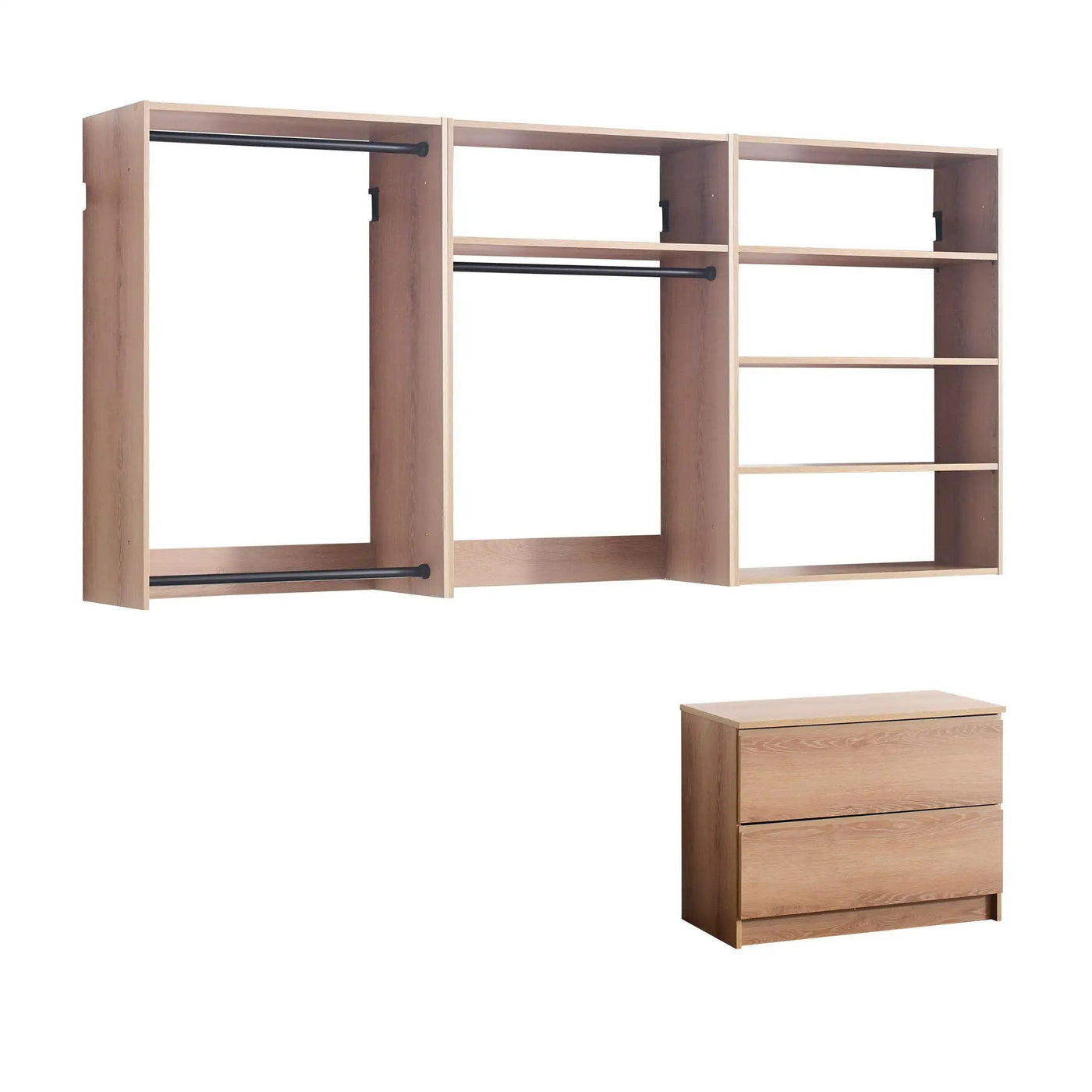 Devi - Wall Mounted Wood Closet System & Modular Units by HouseOfZazla