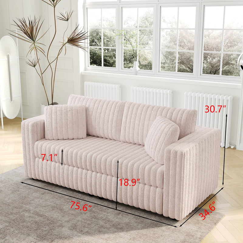 75.6" Soft Modular 2-Person Sofa by HouseOfZazla