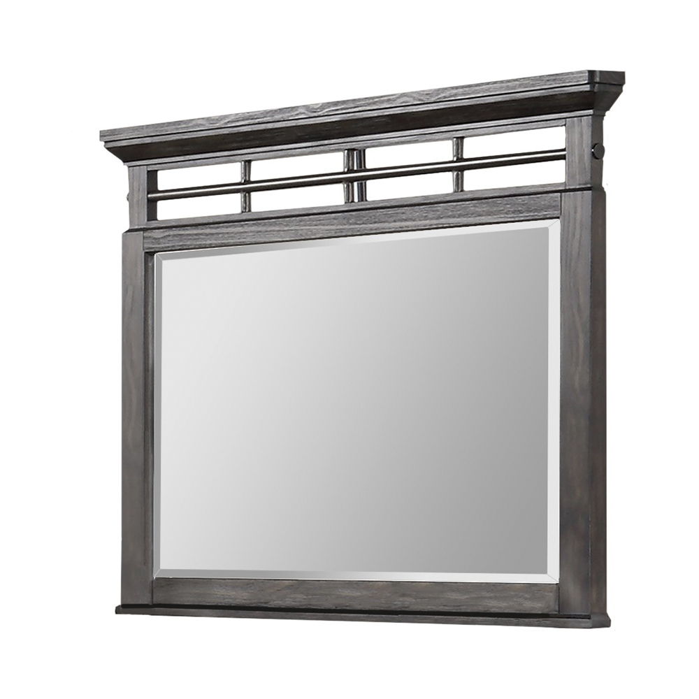 Mahogany Mirror with Solid Wood Frame - Mahogany, photo 2 of 5