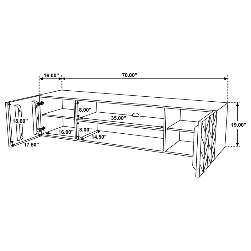 Jessie - 2 Door TV Stand - Brown by HouseOfZazla