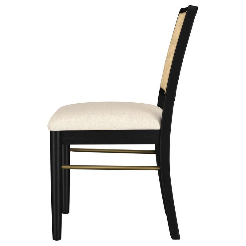 Arini Rattan Cane Dining Side Chair Black (Set of 2) by Unique Piece Furniture