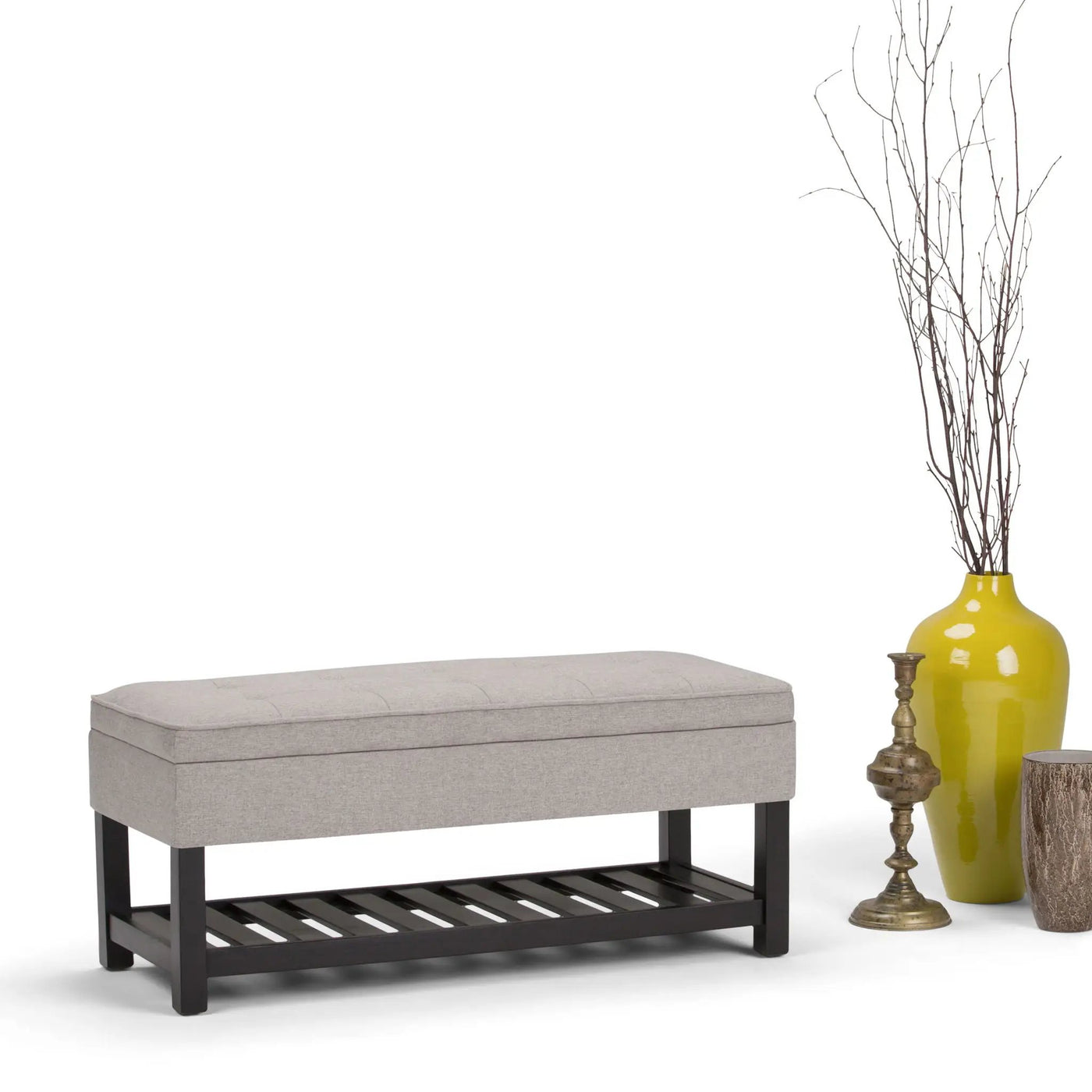 Cosmopolitan - Storage Ottoman Bench With Open Bottom by HouseOfZazla