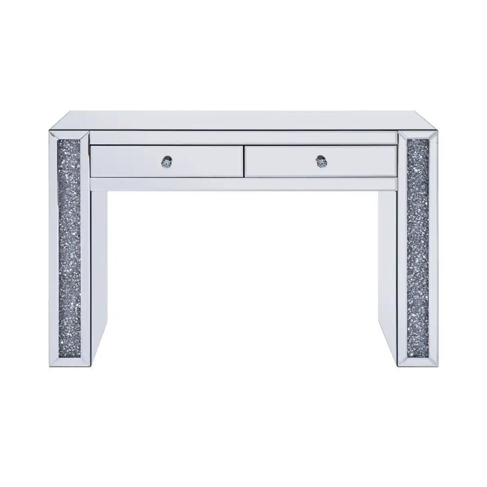 Noralie - Vanity Desk - Faux Diamonds & Mirrored by Unique Piece Furniture